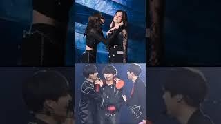 When V & Jisoo pushed jungkook & Lisa  #jisoo #kimtaehyung #vsoo #taesoo