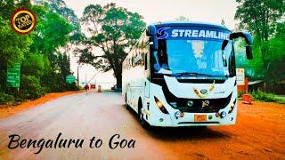 BANGALORE TO GOA AC SLEEPER BUS JOURNEY BY STREAMLINE TRAVELS | FOGGY ROADS | NH 66