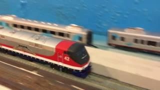 Fast Amtrak Ho Scale Trains! 7.11.16