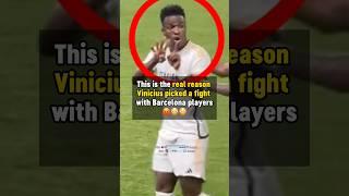 WHY Vinicius provoked the Barcelona players  #football #elclasico