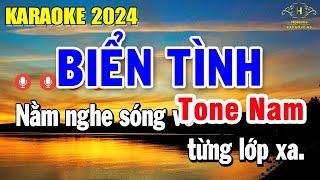 Biển Tình Karaoke Tone Nam ( F ) Nhạc Sống Dễ Hát | Trọng Hiếu