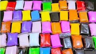 3:21 Minutes Satisfying With Unboxing Air Dry Clay Opening Mixing Slime Mixing ASMR Video