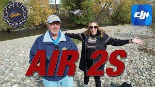 DJI Air 2S Fall Flight Over The Boise River - Special Guest Appearance By Tania Gail