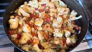 COLIFLOR GUISADA ️y Arroz Rojo Comida Típica De Oaxaca muy sabroso todo 