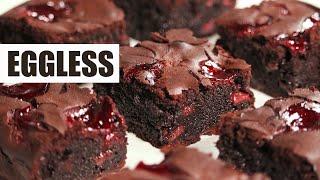 Strawberry Eggless Fudgy Brownies | How Tasty Channel