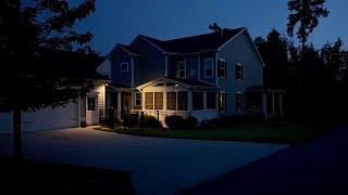 Summer Night Walk Through American Neighborhood | Nature Sounds for Sleep and Study