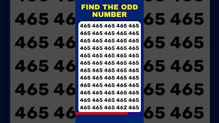 Find the Odd Number and Prove Your Puzzle Skills!  #shorts