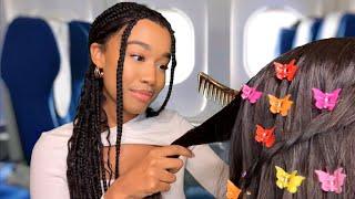 ASMR The Lady On The Plane Does Your Hair ️‍️ Hair Play ASMR