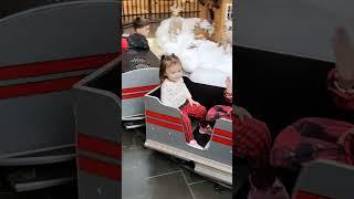 Baby & Sis Riding Train In Mall #shorts #baby #train #kids #fun #Mall #fyp #explore #short #sister