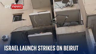 Sky News shown aftermath of Israeli strike in Beirut | Israel-Hezbollah conflict