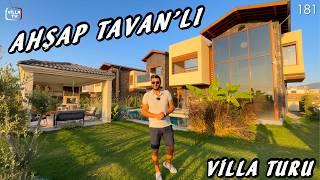 AHŞAP TAVAN'lı Satılık Villa Turu Kuşadası Caferli