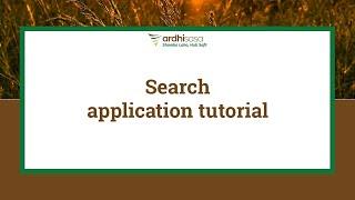 ArdhiSasa | Search application tutorial (Updated Version)