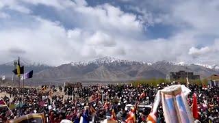 People of Ladakh get together and rise there voice against the media.. #tibet #protest #unity