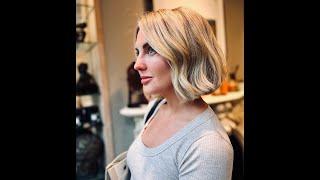 Short Blonde Bob Hair Transformation at Michael Van Clarke