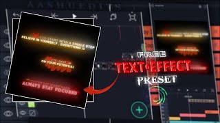 Ae Inspired Text Animation || Text Effect || Alight Motion || XML Preset