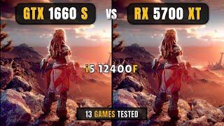 GTX 1660 SUPER vs RX 5700 XT - i5 12400F - 1080p + FSR - Test In 13 Games