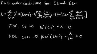 Euler Equation in Economics - Deriving over an Infinite Horizon