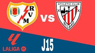 Rayo Vallecano 1-2 Athletic Bilbao en vivo La Liga Jornada 15