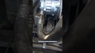 Установка #компрессора #кондиционера #ISKRAMOTOR #IMC804743 на #Ростсельмаш #Торум 740, дв. #ЯМЗ