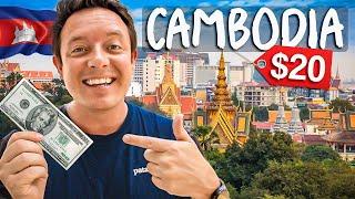 $20 Challenge in PHNOM PENH  CAMBODIA (this place is so CHEAP)