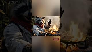 Jungle Chef Raccoon Cooks ... and Regrets Everything  #shorts #viral #fyp