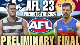 2024 AFL PRELIMINARY FINAL GEELONG CATS VS BRISBANE LIONS - AFL 23 PREDICTS THE WINNER #AFL #AFL23