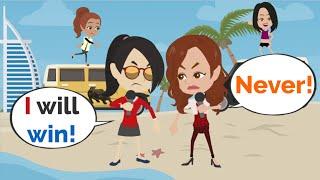 Lisa's BRUTAL Rapp Batlle ... | Basic English conversation | Learn English | Like English