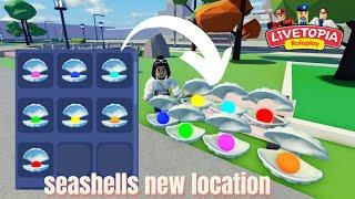 ALL 7 *SEASHELLS LOCATIONS* (NEW MAP) IN LIVETOPIA //Livetopia Roleplay (Roblox)