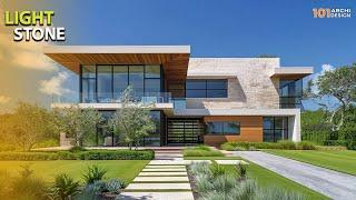 Modern Contemporary Home Design Inspiration with Light Stone Facades