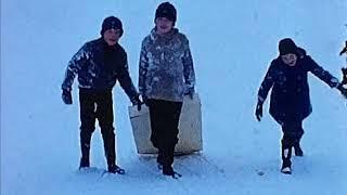 Tobogganing In The 1960s From An 8mm Cine Film