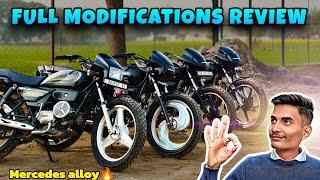 Splendor Modified| Mercedes Alloy Wheels For Splendor| Full Review️| Hf Deluxe Modified