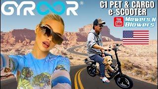Gyroor C1Plus Electric Scooter 1000W(Peak) W/ Removeable Two Baskets Ample Storage for Pets & Cargo