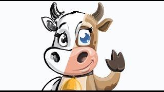 Cow Cartoon Character - Colleen the Gentle Cow || GraphicMama.com