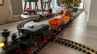 Two LGB G Scale Trains running in city apartment!