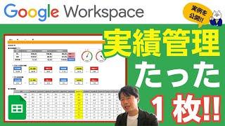 【実例公開】1枚のスプレッドシートで数字を可視化。実績管理している方は必見。