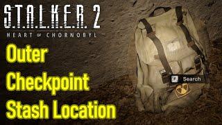 Stalker 2 outer checkpoint improvised hiding place stash location and counterweight blueprint