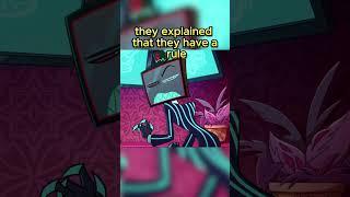 Why does Vox never look sideways in Hazbin Hotel?