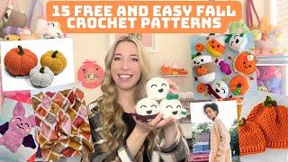 15 Free and Easy Fall Crochet Patterns for Beginners