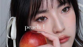  spring peach makeup tutorial ୨୧⋆｡°