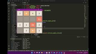 I made the 2048 game in python. Here's the demo...