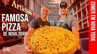 A famosa PIZZA de Nova York da Artichoke Basille’s Pizza