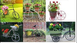 Latest Iron Cycle Plant Stand, Garden Stand , Balcony Stand, Indoor Outdoor Living Room Pot Stand