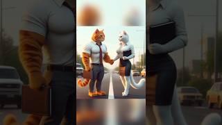 Cat's first lovelove #cat #love #story #shorts