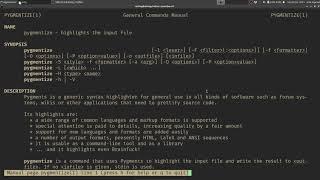 pygmentize code