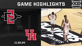 San Diego State vs. #6 Houston Game Highlights | 2024-25 Big 12 Men’s Basketball