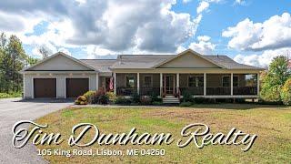 New Listing Tim Dunham Realty Drone tour | Real Estate Listing in Lisbon Maine | House for Sale