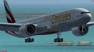 Tampa, Florida, USA: Boeing 777-900 landing on ILS