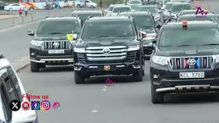 SEE HOW PRESIDENT RUTO'S MOTORCADE MADE ITS WAY TO KICC FOR THE SWEARING IN OF DP KINDIKI.