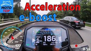 Kawasaki Z7 Hybrid (2024) - ACCELERATION - e-boost comparison - Gopro GPS and DRAGY measured