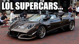 ONE OFF PAGANI HUAYRA SHUTS DOWN CHRISTMAS TOY DRIVE CAR MEET!!!